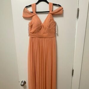 Pink/coral Azazie dress